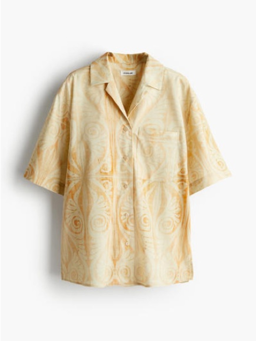 H&M Studio Resort 2024 Printed Shirt & Ruffle Mini Skirt Set L/10